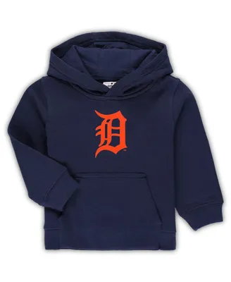 Toddler Boys and Girls Navy Detroit Tigers Team Primary Logo Fleece Pullover Hoodie