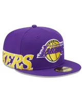 Men's New Era Purple Los Angeles Lakers Side Arch Jumbo 59FIFTY Fitted Hat