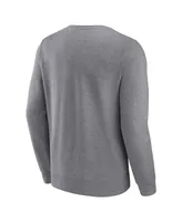 Men's Fanatics Heather Gray Chicago Cubs Simplicity Pullover Sweatshirt