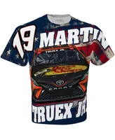 Men's Stewart-Haas Racing Team Collection White Martin Truex Jr Bass Pro Shops Sublimated Patriotic Total Print T-shirt