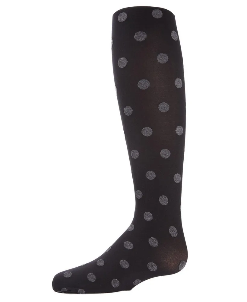 Memoi Polka Spot Girls Opaque Tights