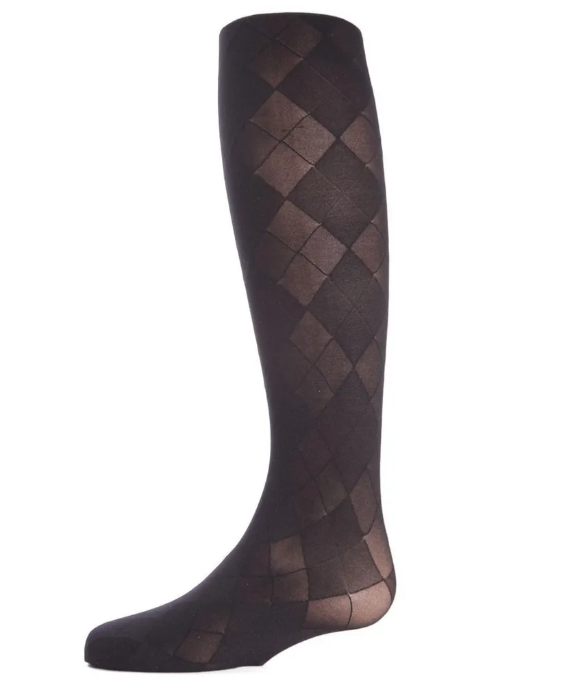 Memoi Girls Sheer Argyle Tights