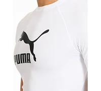 Puma Men's Archive Performance-Fit Short-Sleeve Swim Shirt