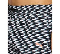 Puma Men's 5" Geometric-Print Swim Shorts