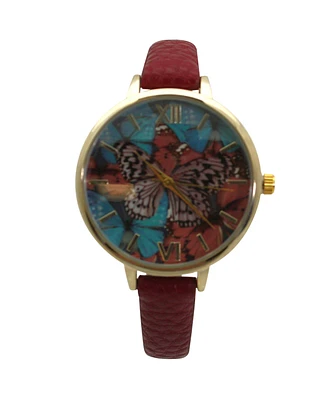 Olivia Pratt Soft Band Butterflies Dial Women Watch