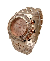 Olivia Pratt Chunky Rhinestones Bezel and Bold Women Watch