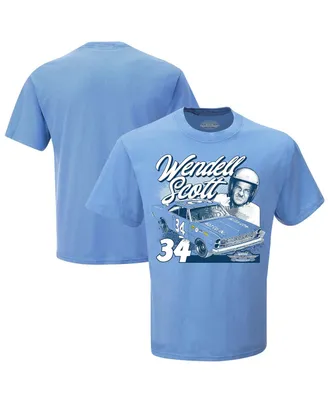 Men's Checkered Flag Sports Light Blue Wendell Scott Graphic 1-Spot T-shirt