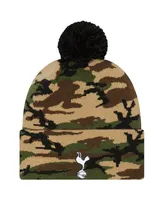 Men's New Era Camo Tottenham Hotspur Cuffed Knit Hat with Pom