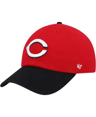 Men's '47 Brand Red, Black Cincinnati Reds Clean Up Adjustable Hat