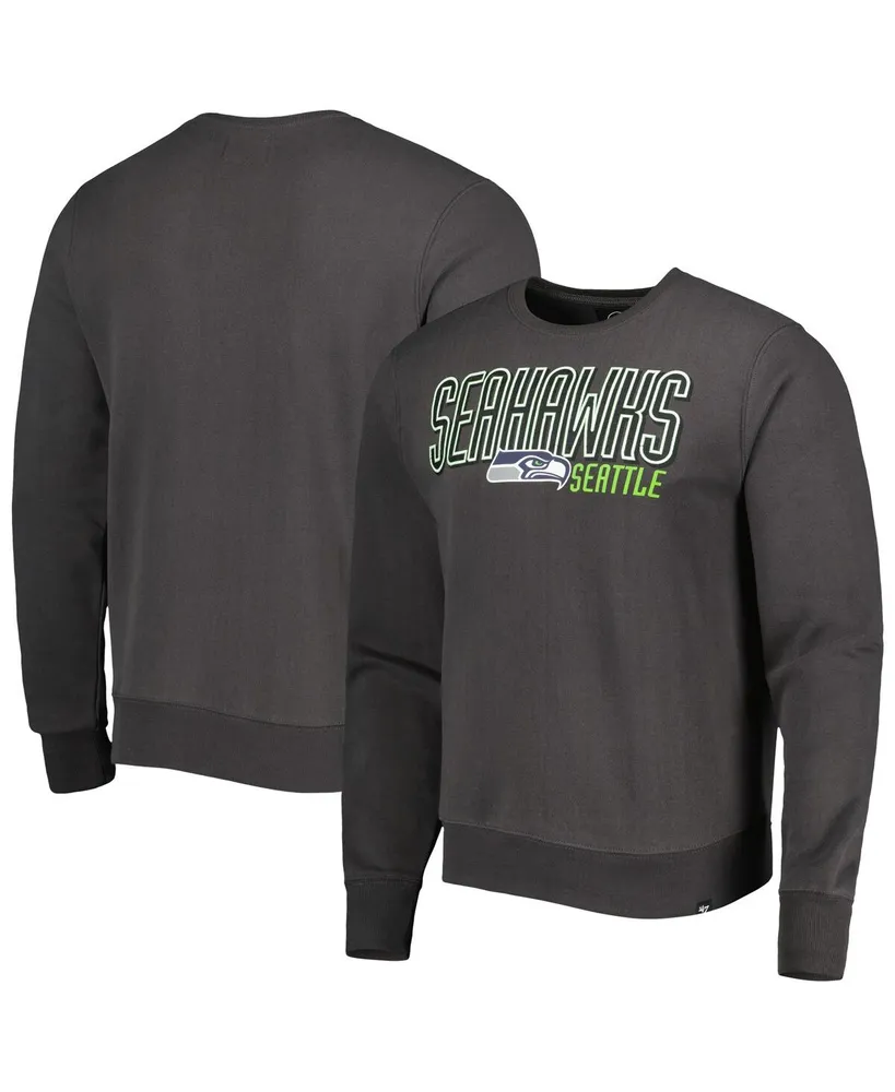 Men's '47 Brand Charcoal Seattle Seahawks Locked Headline Pullover Sweatshirt