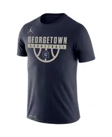 Men's Jordan Navy Georgetown Hoyas Basketball Drop Legend Performance T-shirt