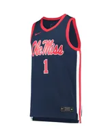 Men's Nike #1 Navy Ole Miss Rebels Replica Basketball Jersey