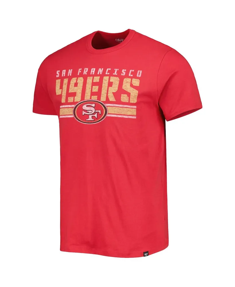 Men's '47 Brand Scarlet San Francisco 49Ers Team Stripe T-shirt