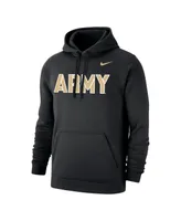 Men's Nike Black Army Black Knights Wordmark Logo Club Pullover Hoodie