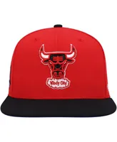 Men's Mitchell & Ness Red, Black Chicago Bulls Hardwood Classics Coast to Fitted Hat