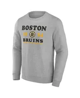 Men's Fanatics Heather Charcoal Boston Bruins Fierce Competitor Pullover Sweatshirt