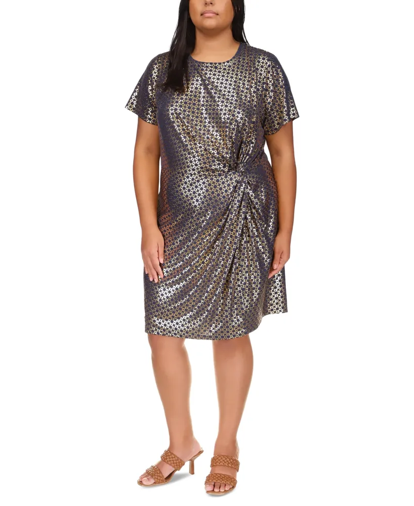 MICHAEL Michael Kors Plus Size Cap Sleeve Maxi Wrap Dress in Brown Lyst #38 MICHAEL Michael Kors Plus Size Cap Sleeve Maxi Wrap Dress in Brown Lyst