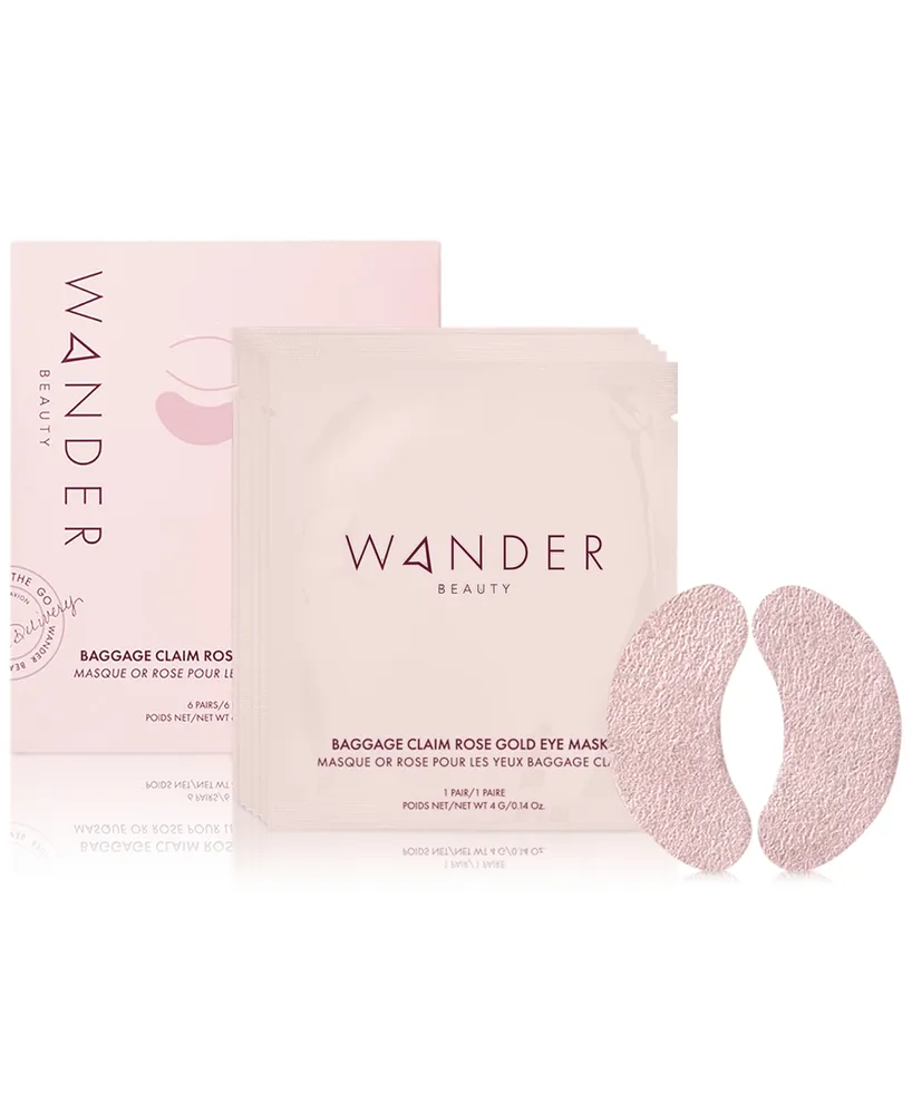 Wander Beauty Baggage Claim Rose Gold Eye Masks, 6-Pk.