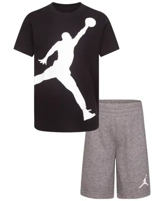 Jordan Little Boys Jumbo Jumpman T-shirt and Shorts, 2 Piece Set