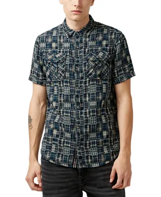 Buffalo David Bitton Men's Soqut Loose Weave Plaid Shirt