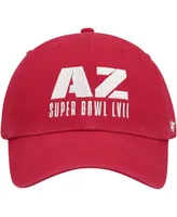 Men's '47 Brand Red Super Bowl Lvii Script Clean Up Adjustable Hat