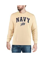 Colosseum Men's Navy Midshipmen Arch and Logo Crew Neck Sweatshirt