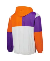 Men's G-iii Sports by Carl Banks White, Orange Clemson Tigers Fair Catch Half-Zip Anorak Jacket