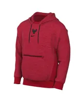 Men's Nike Heather Red Chicago Bulls Courtside Versus Flight Pullover Hoodie