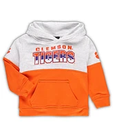 Toddler Boys and Girls Heather Gray, Orange Clemson Tigers Playmaker Pullover Hoodie and Pants Set