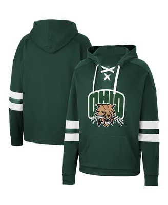 Men's Colosseum Green Ohio Bobcats Lace-Up 4.0 Pullover Hoodie