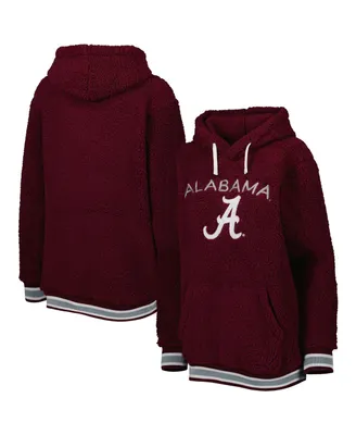 Women's G-iii 4Her by Carl Banks Crimson Alabama Crimson Tide Game Over Sherpa Pullover Hoodie