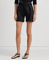 Lauren Ralph Belted Linen Shorts