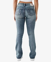 True Religion Women's Becca Mid Rise Big T Bootcut Jeans