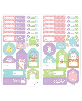 Spring Easter Bunny Assorted To & From Stickers 12 Sheets 120 Stickers - Assorted Pre