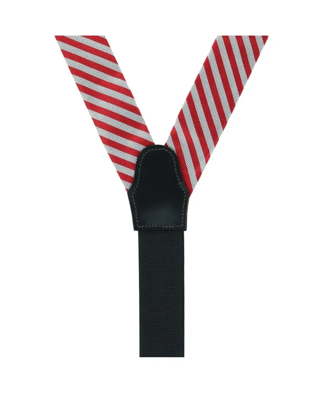 Trafalgar Men's Regal 35mm Vertical Striped Formal End Suspenders