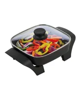 Brentwood Sk-46 8-Inch Nonstick Electric Skillet in Black with Lid