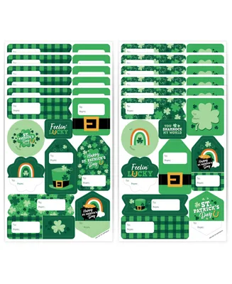 Shamrock St. Patrick's Day Saint Paddy's To From Stickers 12 Sheets 120 Stickers
