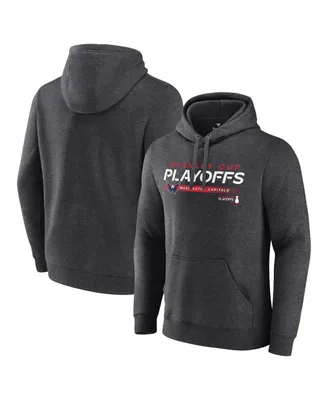 Men's Fanatics Charcoal Washington Capitals 2022 Stanley Cup Playoffs Playmaker Pullover Hoodie