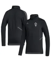 Men's adidas Black Colorado Rapids Cold.rdy Raglan Warmup Pullover Jacket