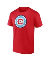 Men's Fanatics Xherdan Shaqiri Red Chicago Fire Authentic Stack Name and Number T-shirt