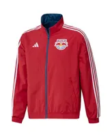 Men's adidas Red and Gray New York Bulls 2023 On-Field Anthem Full-Zip Reversible Team Jacket