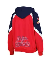 Women's Starter Red, Navy St. Louis Cardinals Hail Mary Full-Zip Hoodie