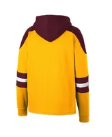 Men's Colosseum Gold Minnesota Golden Gophers Lace-Up 4.0 Pullover Hoodie