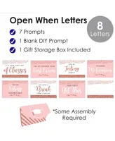 Rose Gold Grad High School or College Grad Cards Gift Box Open When Letters 8 Ct