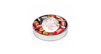 Mother's Day Sugar Free Chocolate Gift Tin Large Plastic Tin with Sticker and Hershey's Candy & Reese's Mix - Flowers - By Just Candy - Assorted pre