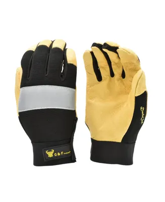 G & F Products High Visibility Reflective Mechanics Work Gloves