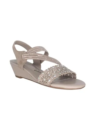 Impo Women's Gatrina Embellished Stretch Wedge Sandals