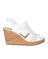 Impo Women's Teangi Raffia Slingback Platform Wedge Sandals