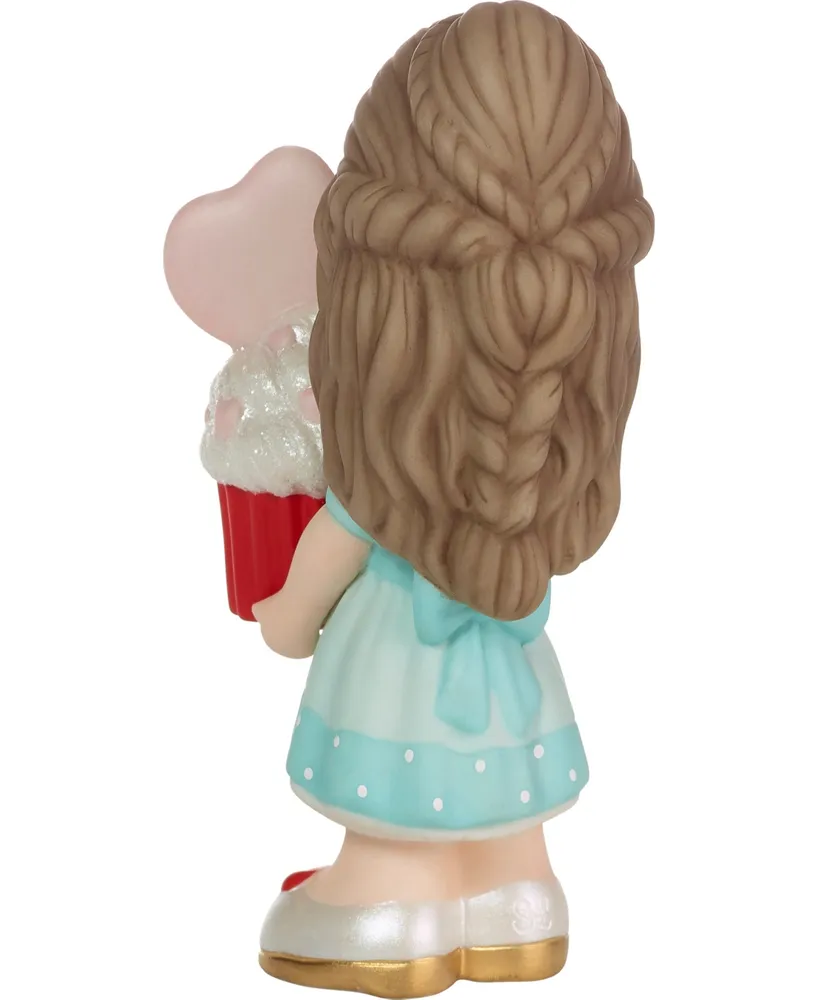 Precious Moments 222001E You Bake Me Happy Brunette Girl Porcelain Figurine