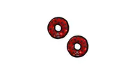 Tuffy Jr Ring Red Paw, 2-Pack Dog Toys